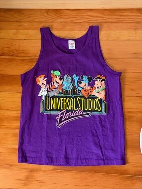 Vintage 90s Universal Studios Florida Purple Tank Top Size M